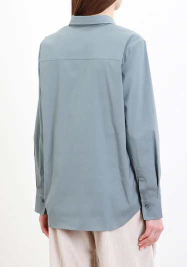Рубашка цвет серо-синий — превью 4
