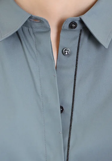 Рубашка цвет серо-синий — превью 5