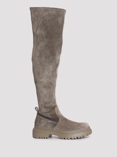 Сапоги цвет средне-серый — превью 1
