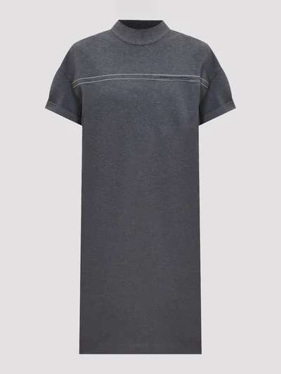 Платье цвет темно-серый — превью 1