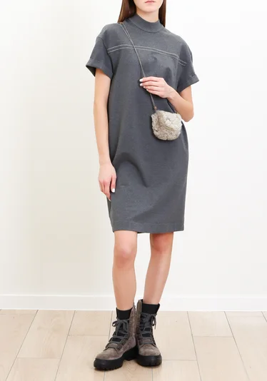 Платье цвет темно-серый — превью 2