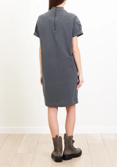 Платье цвет темно-серый — превью 4