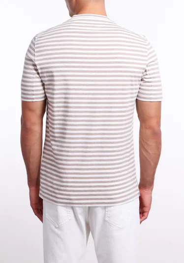 Футболка цвет бело-бежевый — превью 4