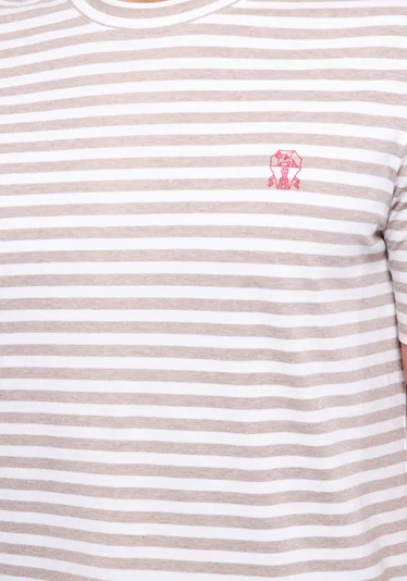 Футболка цвет бело-бежевый — превью 5